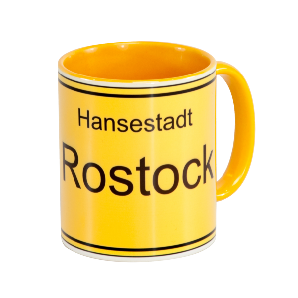 Tasse Gelb - Hansestadt Rostock