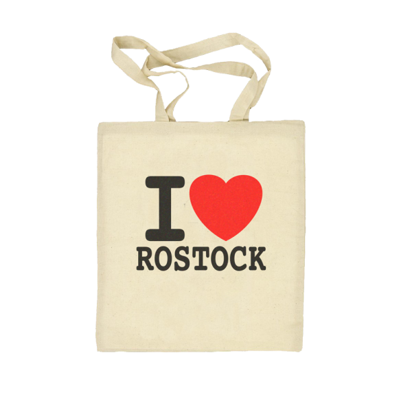 Stoffbeutel Jute - I Love Rostock