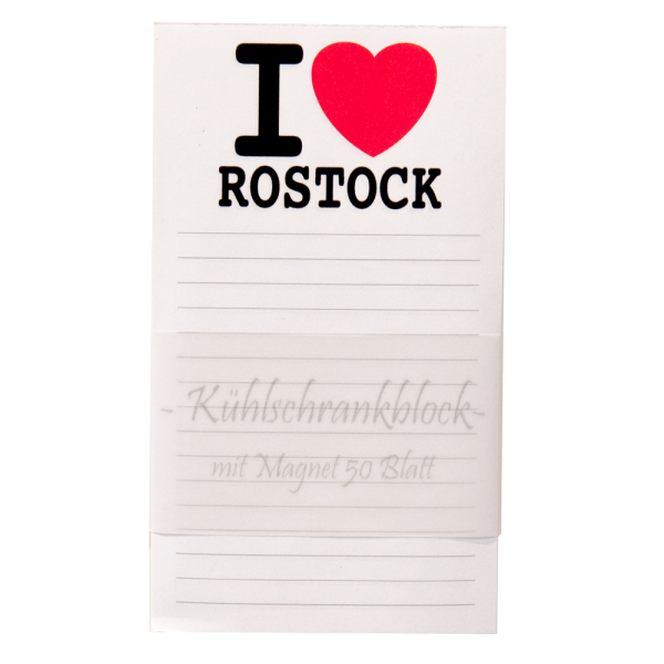 Kühlschrank Magnetblock - I Love Rostock